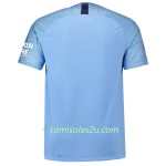 Camisolas de Futebol Manchester City Equipamento Principal 2018/19 Manga Curta